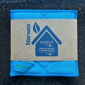Norwex Enviroscrub dual-sided cloth, set of 3, brand new